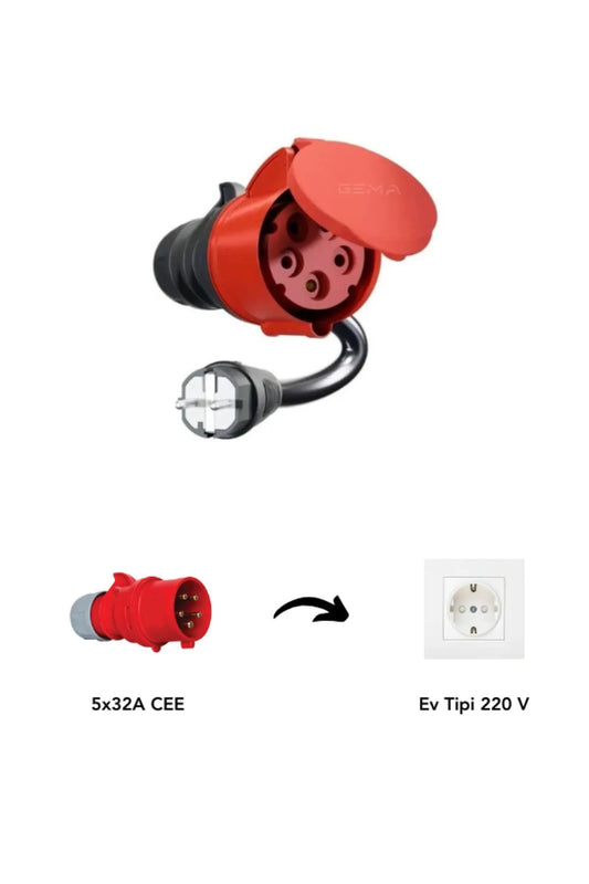 Trifaze Fiş – 220 V Ev Tipi Priz Adaptör Dönüştürücü WiseCar