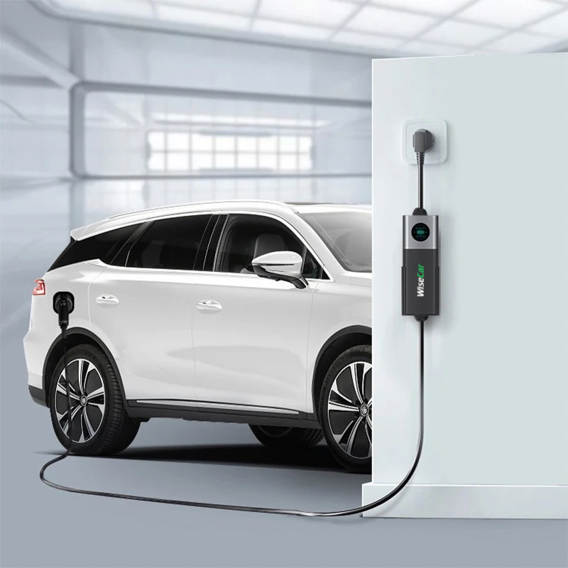 WiseCar WTPS3 22 KW Taşınabilir Elektrikli Araç Şarj Cihazı Mobil Uygulamalı Wifi Bluetooth ile kolay şarj imkanı.