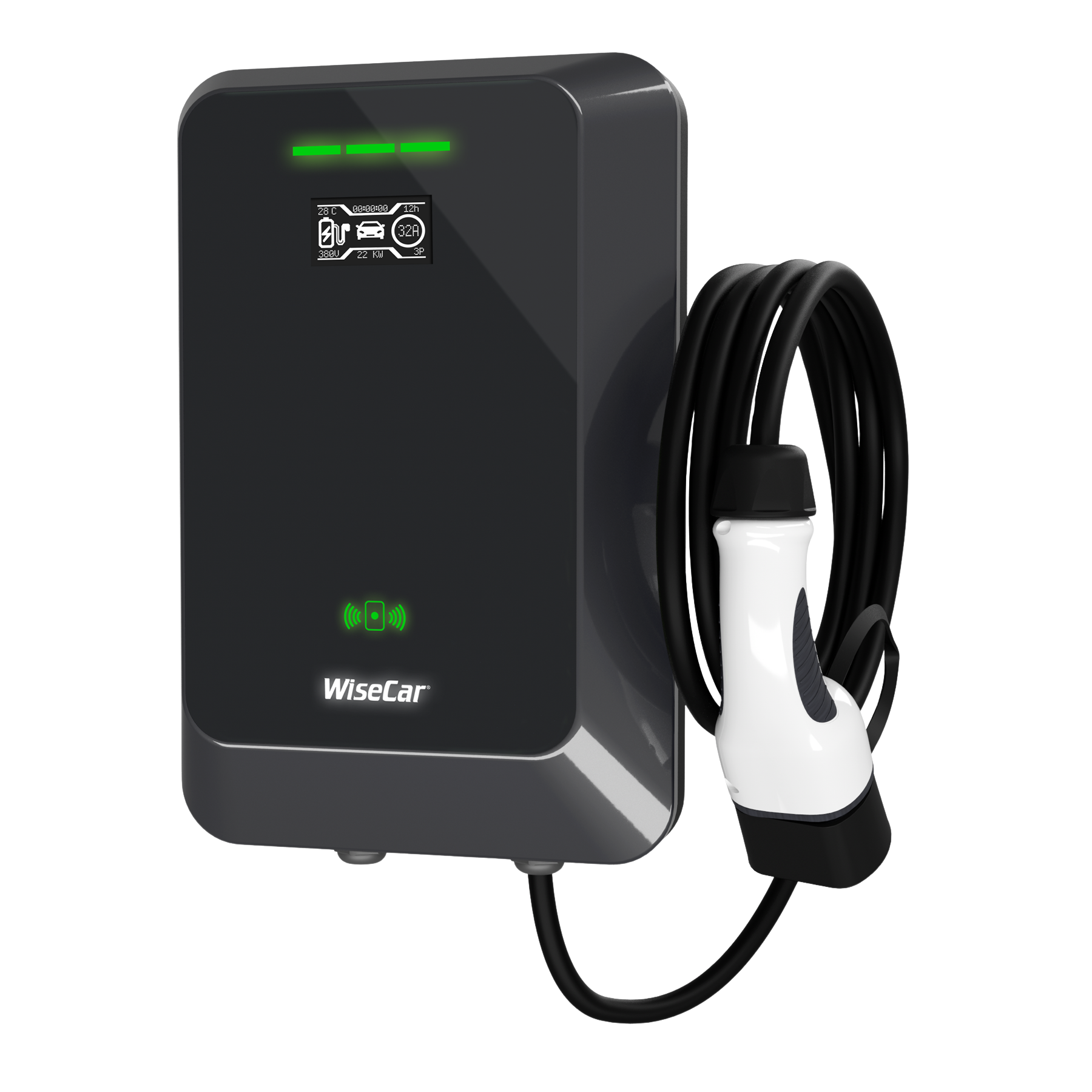 WiseCar WTA - 11 & 22 kW Elektrikli Araç Şarj Cihazı EV Wallbox Type 2 WiseCar