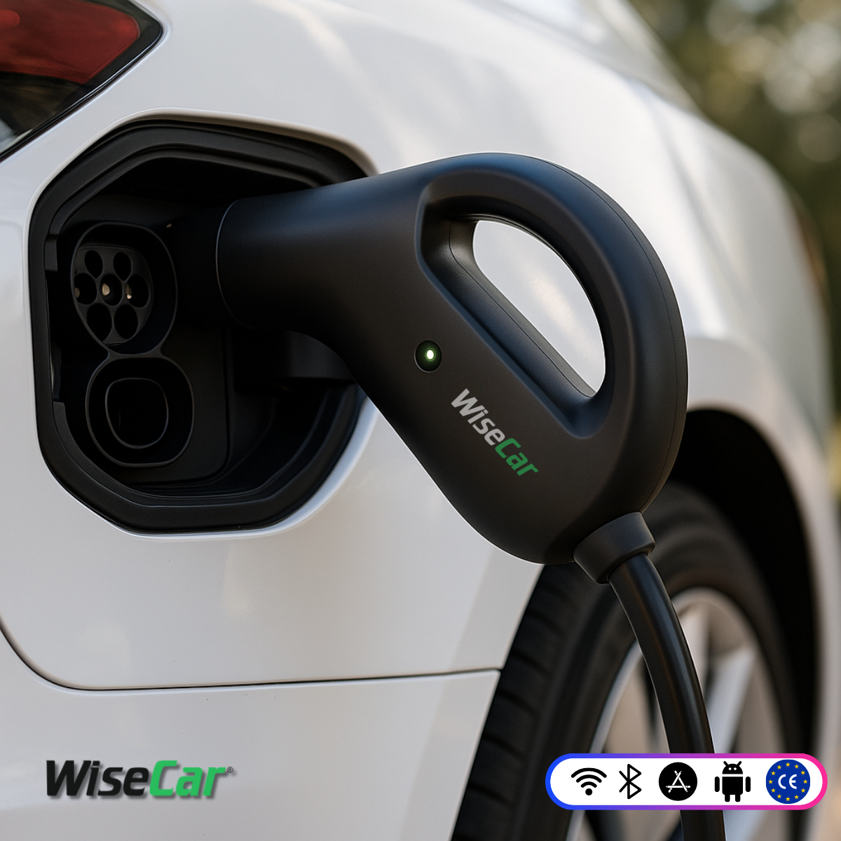 WiseCar WTPG1 – 3.5kW Taşınabilir Elektrikli Araç Şarj Cihazı Mobil Uygulamalı + Wifi + Bluetooth WiseCar