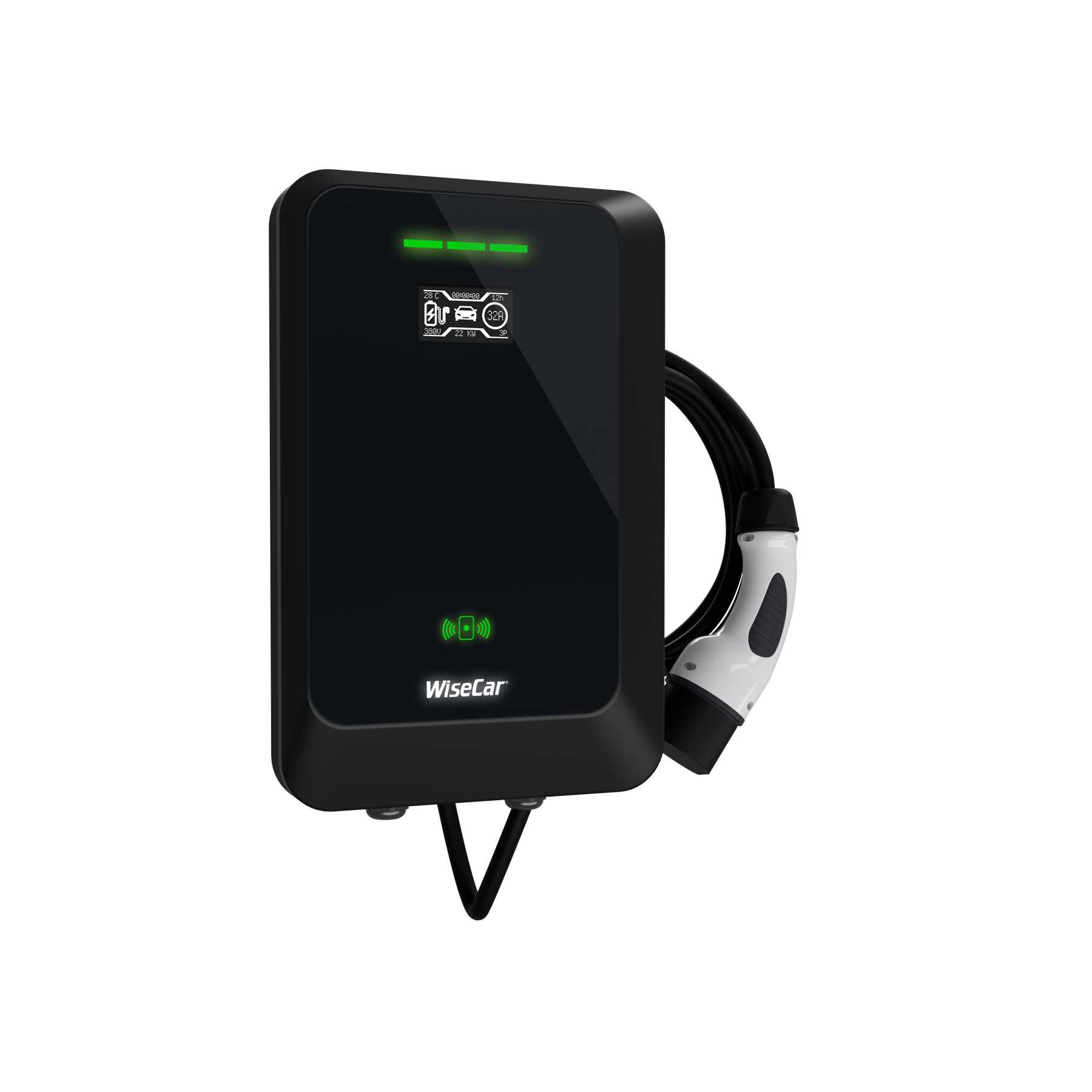 WiseCar WTA - 11 & 22 kW Elektrikli Araç Şarj Cihazı EV Wallbox Type 2 WiseCar