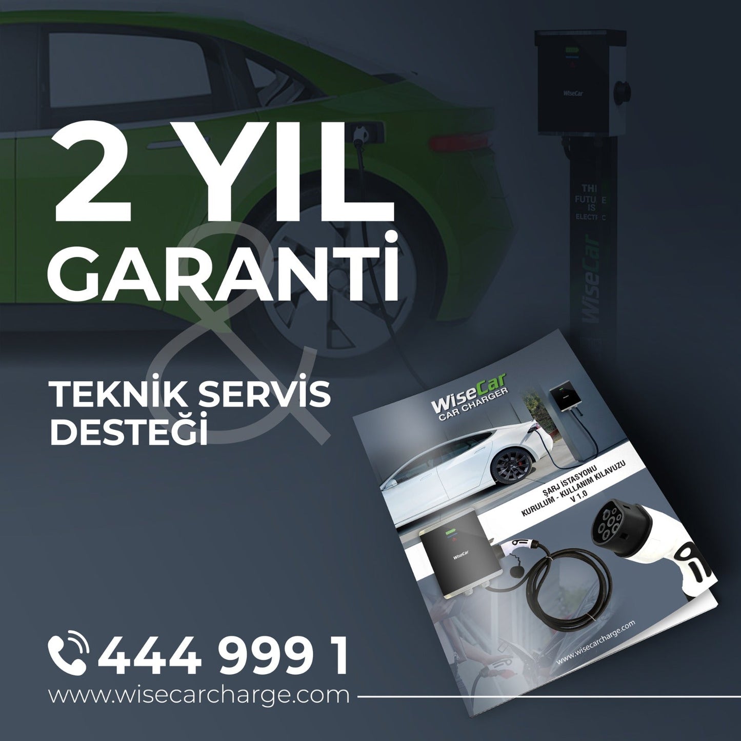 WiseCar WTP3 22 KW Taşınabilir Elektrikli Araç Şarj Cihazı WiseCar