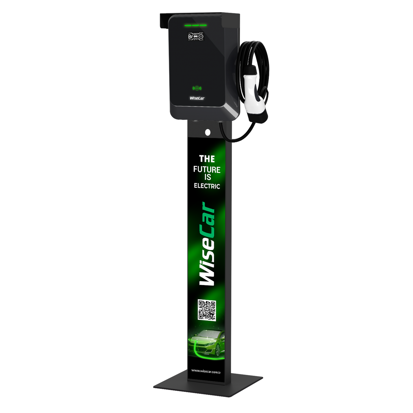 WiseCar WTA Standlı - 11 & 22 kW Elektrikli Araç Şarj Cihazı EV Wallbox Type 2 WiseCar