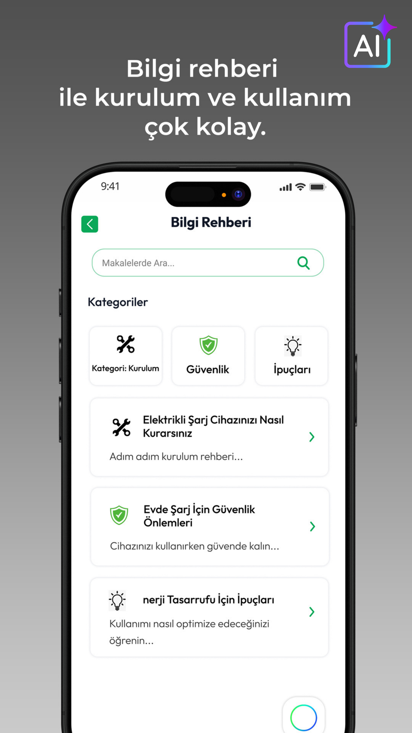 WiseCar WTL – Yapay Zeka Destekli Akıllı Elektrikli Araç Şarj Cihazı | 22 kW | Mobil Uygulama & WiseCar AI WiseCar