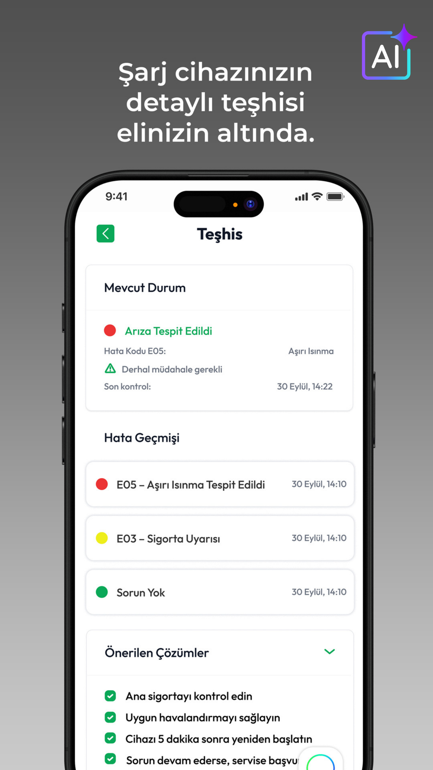 WiseCar WTL – Yapay Zeka Destekli Akıllı Elektrikli Araç Şarj Cihazı | 22 kW | Mobil Uygulama & WiseCar AI WiseCar