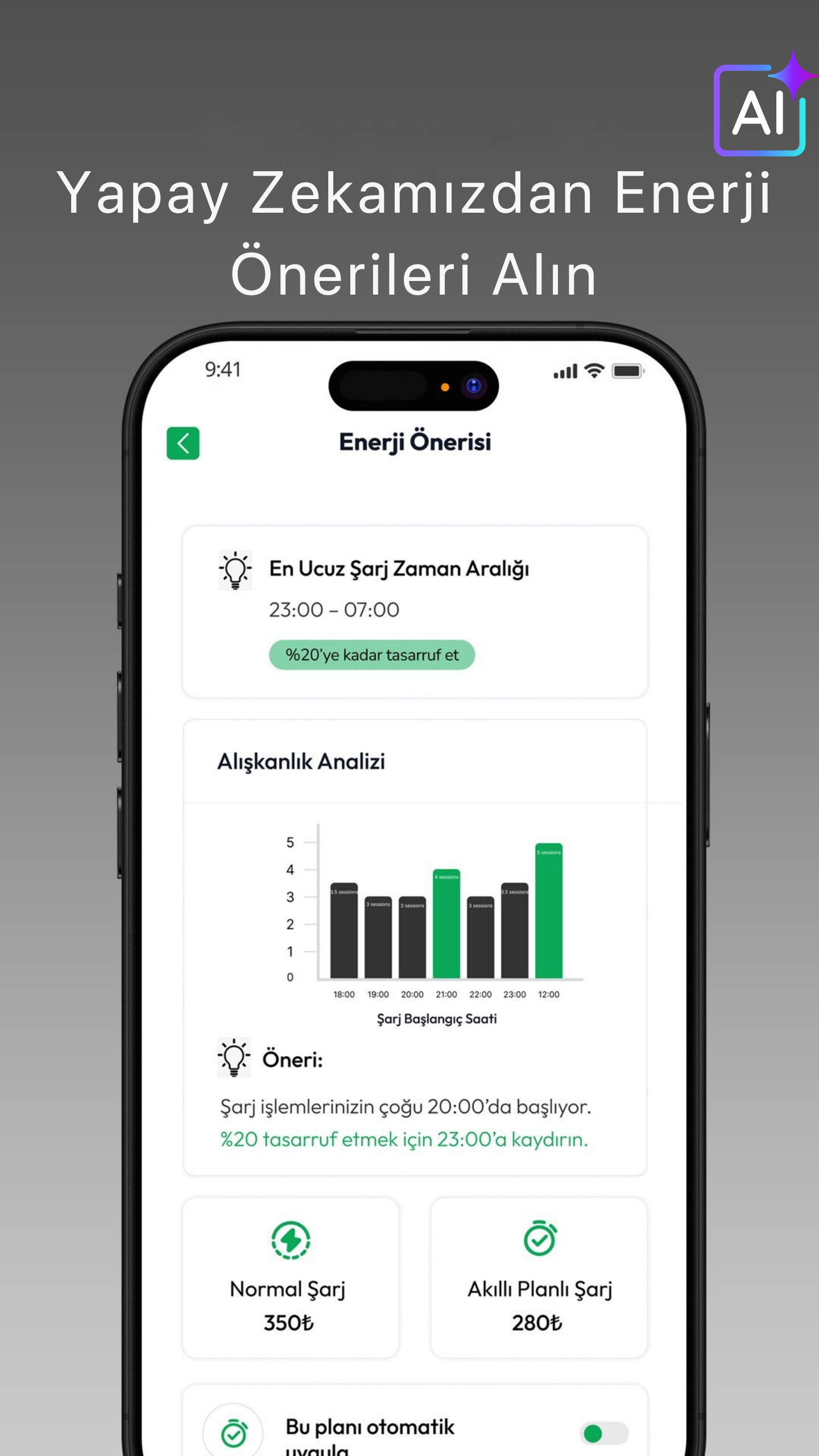 WiseCar WTL – Yapay Zeka Destekli Akıllı Elektrikli Araç Şarj Cihazı | 22 kW | Mobil Uygulama & WiseCar AI WiseCar