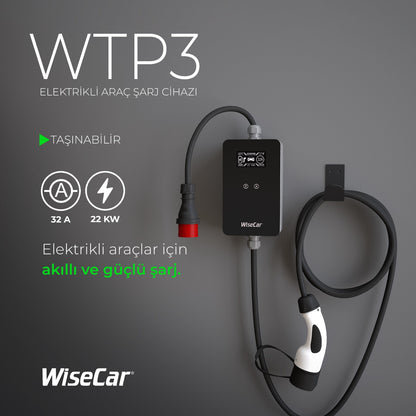 WiseCar Taşınabilir Şarj Cihazı Duvar Askı Aparatı WTP3 Uyumlu