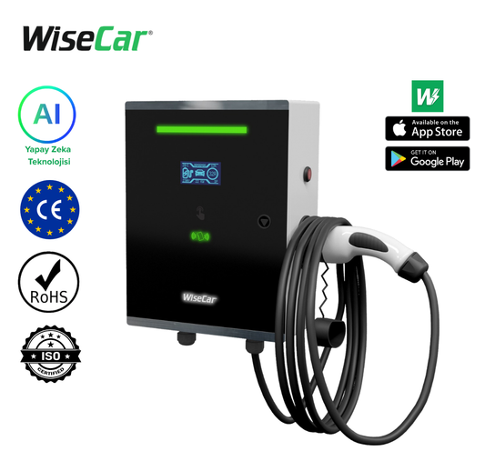 WiseCar WT3 Smart 22 KW Duvar Tipi Elektrikli Araç Şarj Cihazı