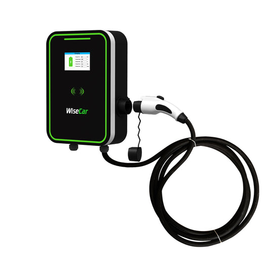 WiseCar 22 KW Electric Vehicle Charging Unit 5m CABLE WT3LCD