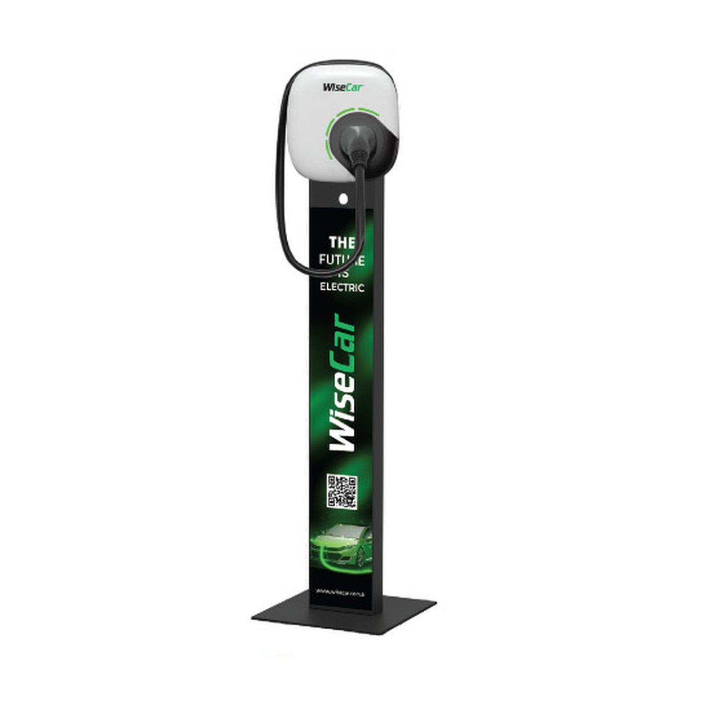 WiseCar WTL Standlı 22kW Elektrikli Araç Şarj İstasyonu Beyaz Ledsiz