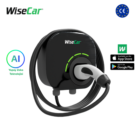 WiseCar WTL – Yapay Zeka Destekli Akıllı Elektrikli Araç Şarj Cihazı | 22 kW | Mobil Uygulama & WiseCar AI WiseCar