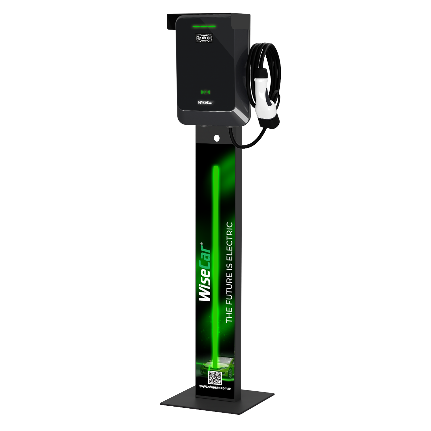 WiseCar WTA Standlı - 11 & 22 kW Elektrikli Araç Şarj Cihazı EV Wallbox Type 2 WiseCar