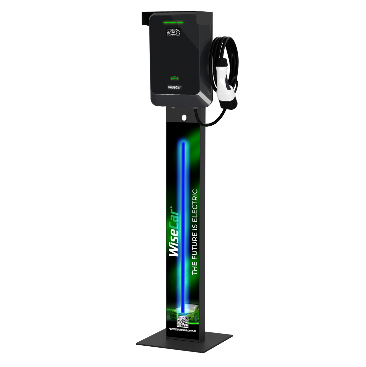 WiseCar WTA Standlı - 11 & 22 kW Elektrikli Araç Şarj Cihazı EV Wallbox Type 2 WiseCar